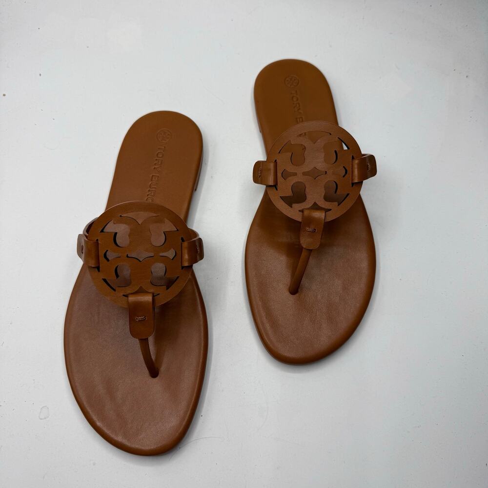 NEW NWT Tory Burch Miller Soft Calf Leather Sandals in Miele US 10 - Picture 8 of 8